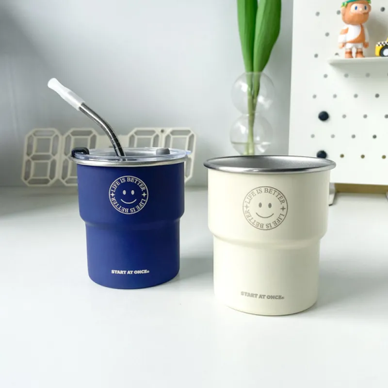 Korean SS coffee mug straw